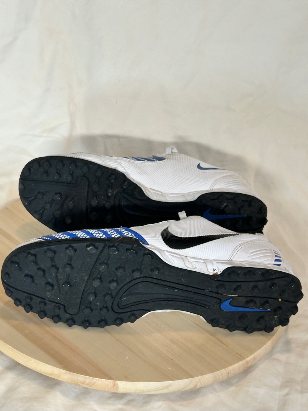 Nike Total 90 Turf Soccer Shoes Men’s Lace Up Low Top White/Blue/Black US 11.5 - Picture 6 of 6
